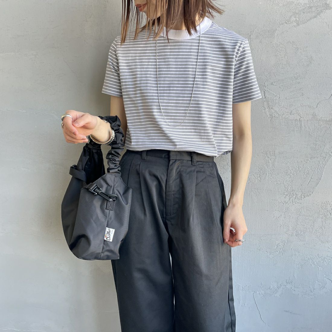 GRAY/WHITE&&モデル身長：158cm 着用サイズ：2&&
