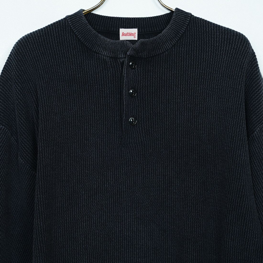 Health knit [ヘルスニット] ヘンリーネック ショートスリーブTシャツ [HR25S-M112] INK BLACK