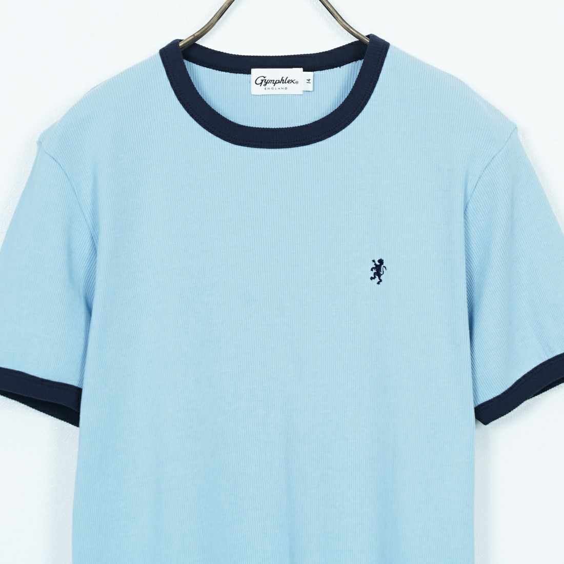 Gymphlex [ジムフレックス] クルーネックリンガーTシャツ [GY-C0326VRL] SAX