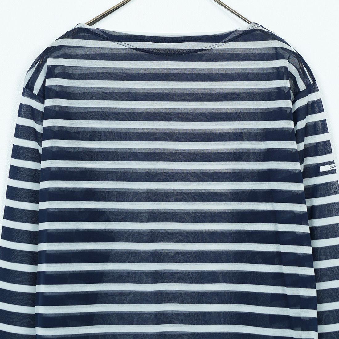ORCIVAL [オーシバル] シースルーボートネックボーダーカットソー [OR-C0461STJ] NAVY/OFF W