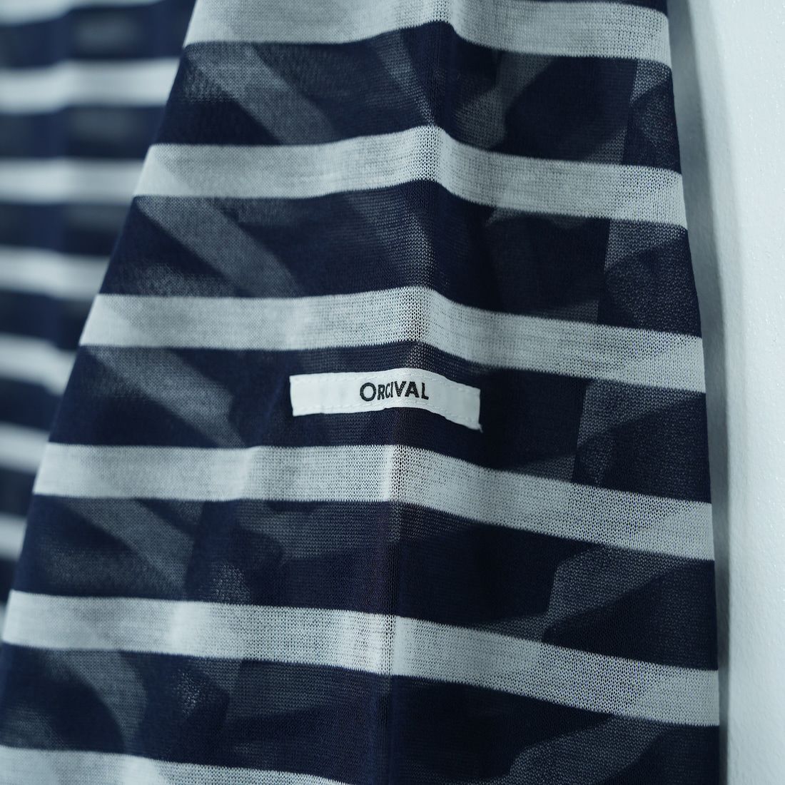 ORCIVAL [オーシバル] シースルーボートネックボーダーカットソー [OR-C0461STJ] NAVY/OFF W