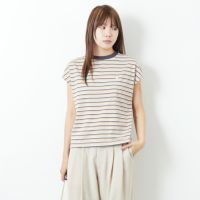 BEIGE STRI&&モデル身長：167cm 着用サイズ：14&&