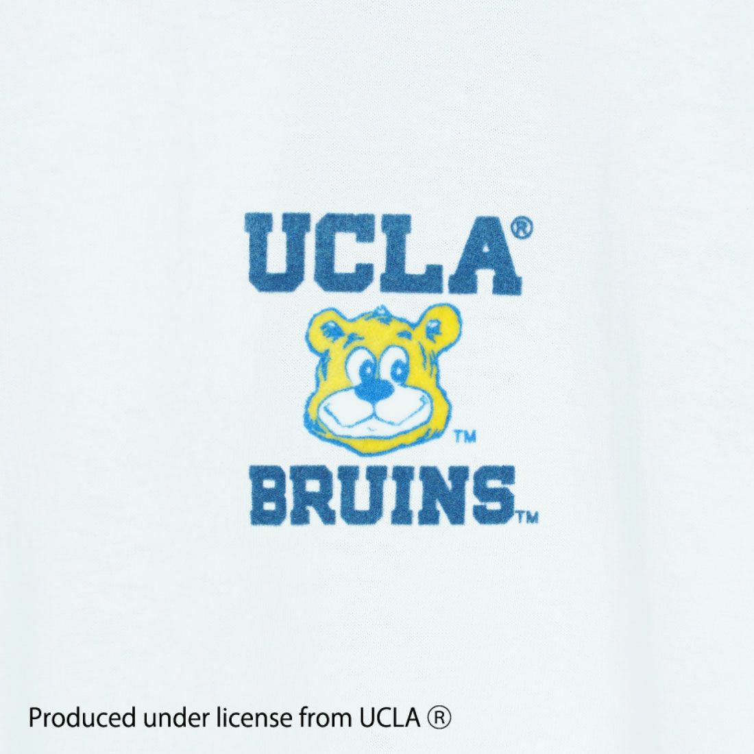 UCLA [ユーシーエルエー] ショートスリーブ フロッキープリントTシャツ [252AN2ST414] WHT