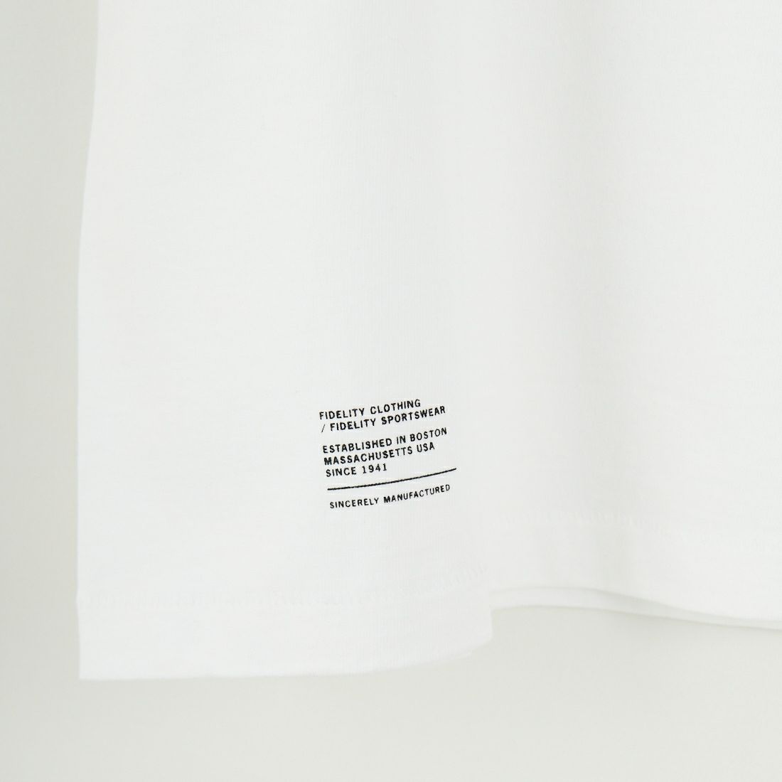 FIDELITY [フィデリティ] バックトリムチューブTシャツ [FH-25575011] 82 WHT C