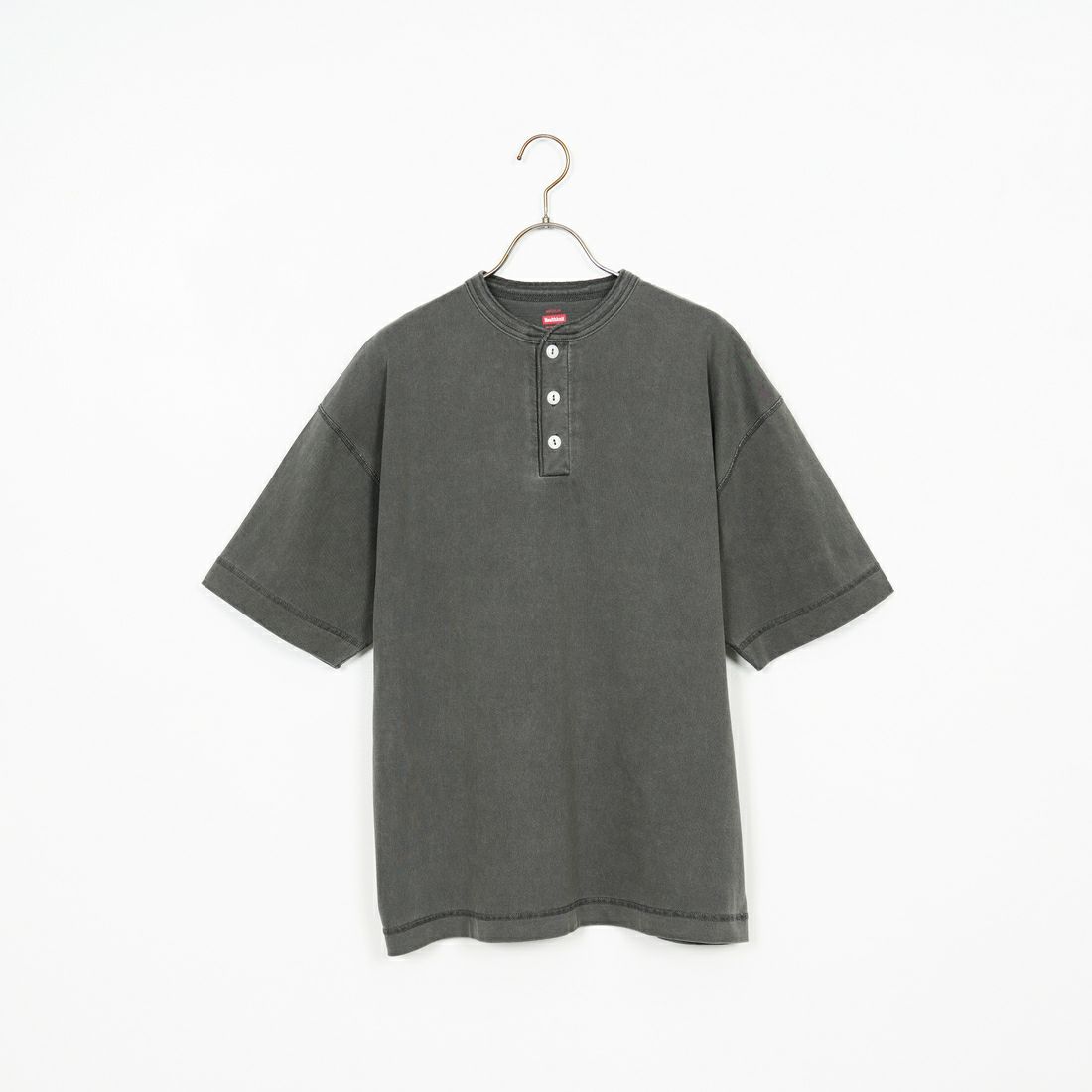 Health knit [ヘルスニット] ヘンリーネック 半袖Tシャツ(Sulfur dye) [HR25S-M104] L.GRAY