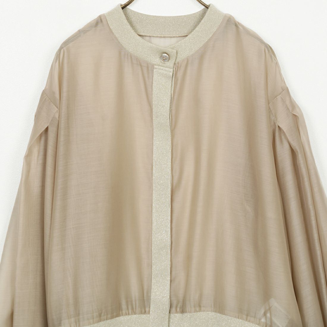 DIGNITE COLLIER [ディニテコリエ] シアー切替カーデ [80254220] 033 ﾍﾞｰｼﾞｭ