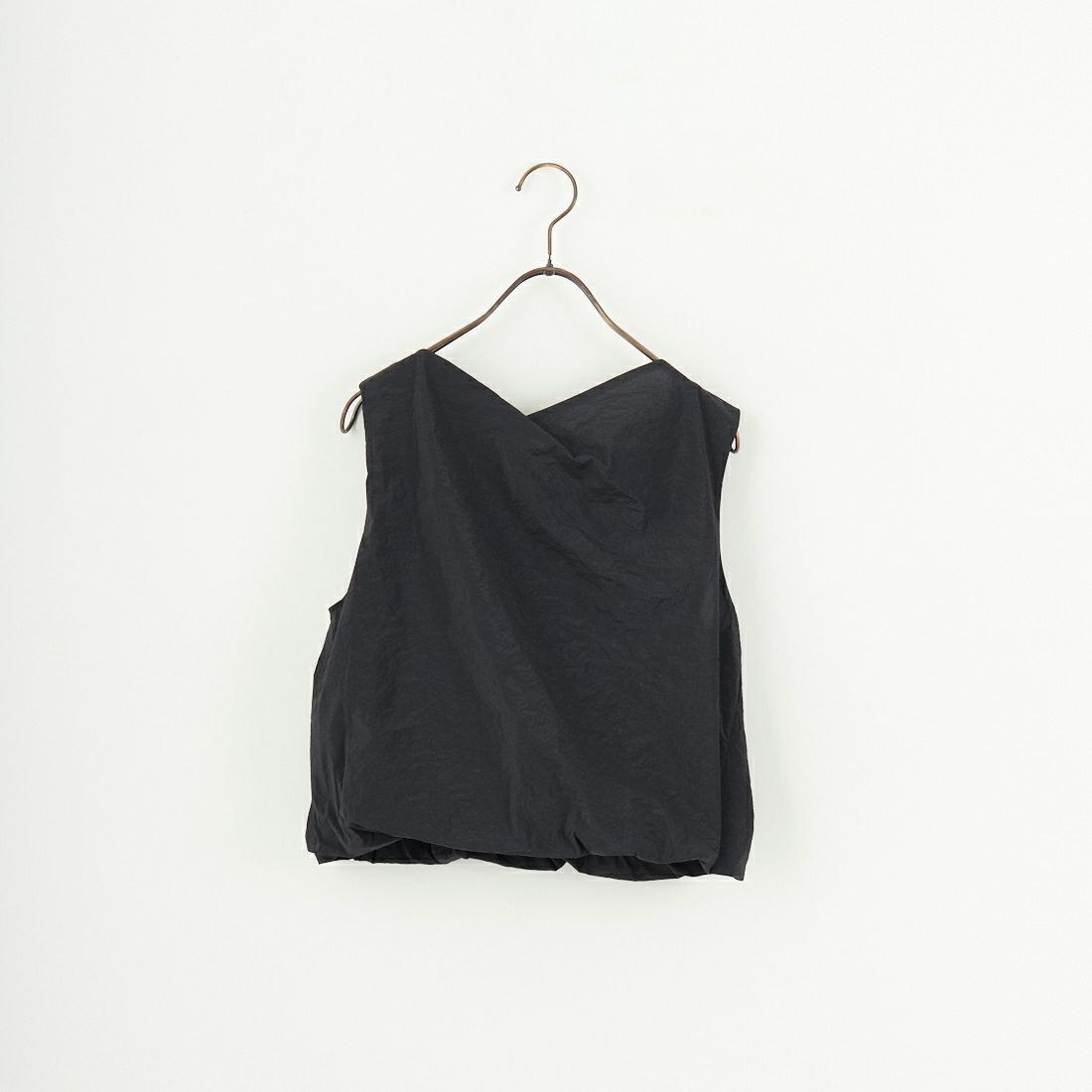 CLOCHE [クロシェ] ナイロンペーパーショートトップス [51085041] ﾌﾞﾗｯｸ