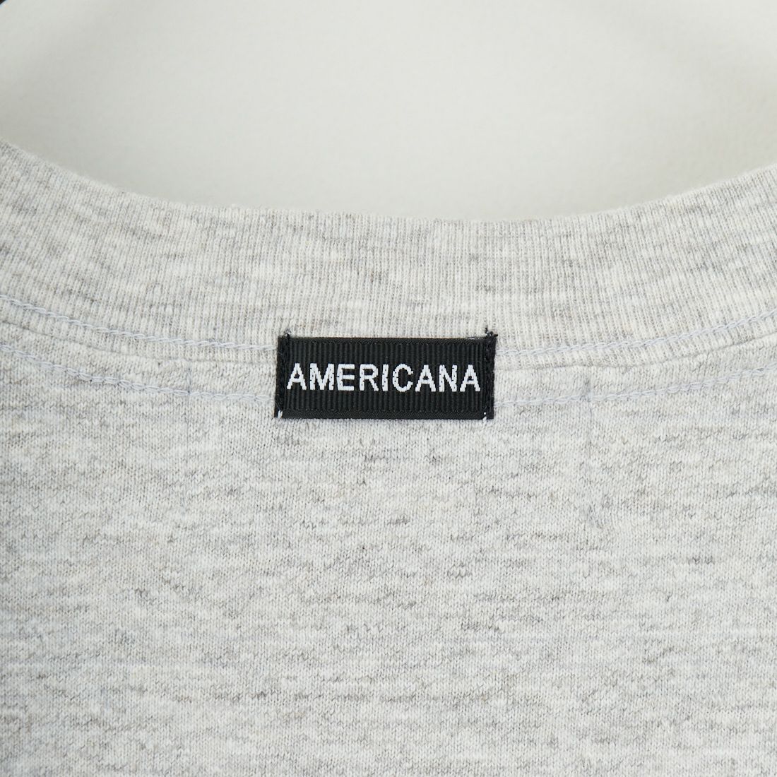Americana [アメリカーナ] ラフィー丸胴 プリントT [BRF-750A-1] ﾓｸｸﾞﾚｰ