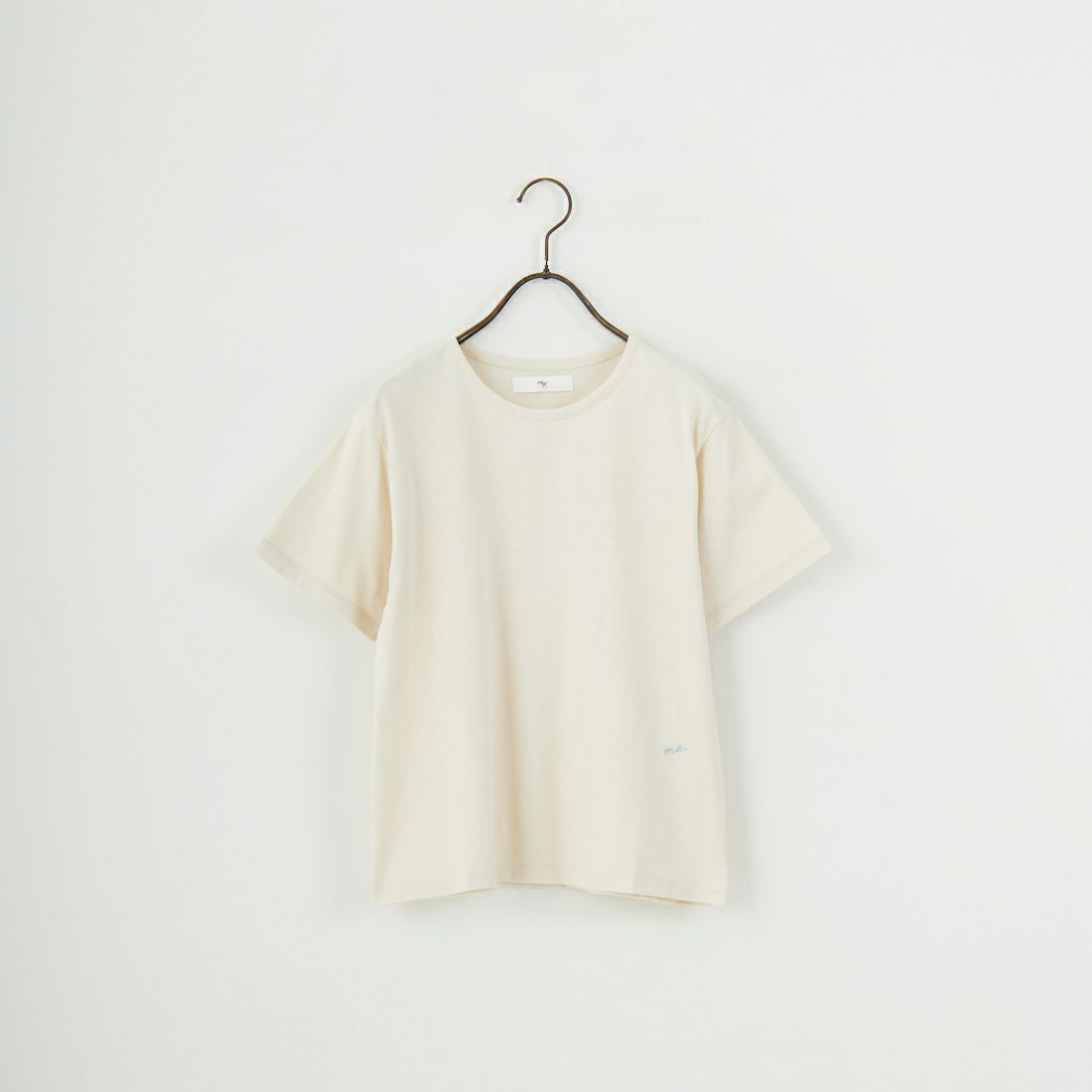 me. [ミードット] EMBRODERY ベーシックTシャツ [ME-24402] 209 ECRU