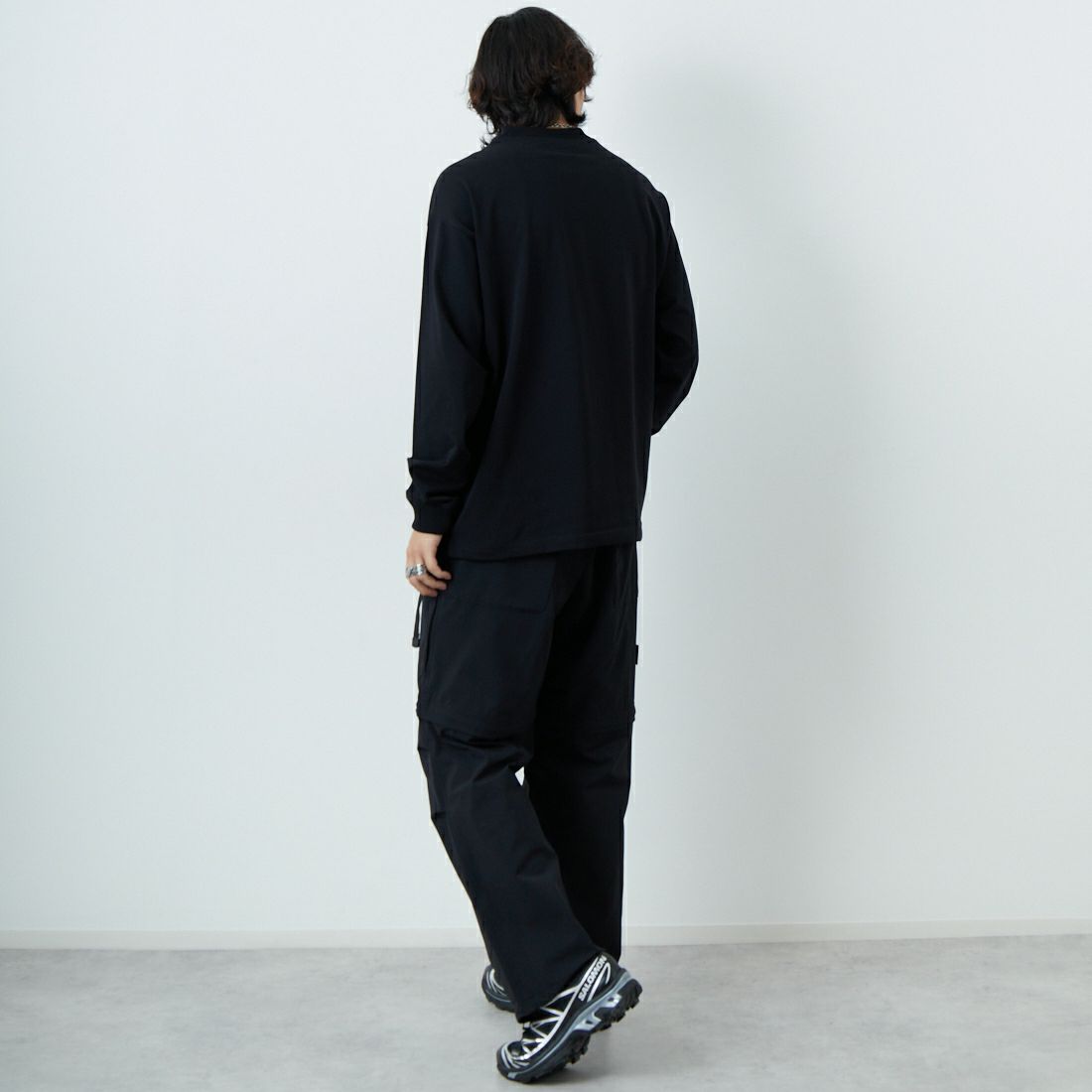 BALR. [ボーラー] ロングスリーブシャツ [B11121298] JET BLACK &&モデル身長：179cm 着用サイズ：M&&