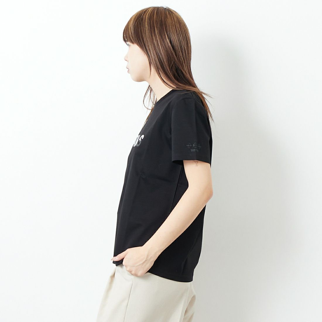 TATRAS [タトラス] ANIEL アニエル トップス [LTKE25S8039-M] BLACK &&モデル身長：167cm 着用サイズ：2&&