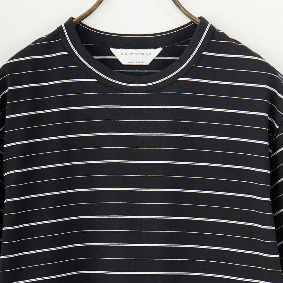 STILL BY HAND [スティルバイハンド] 天竺クルーネックボーダーTシャツ [CS01251WM] BLK/WHT