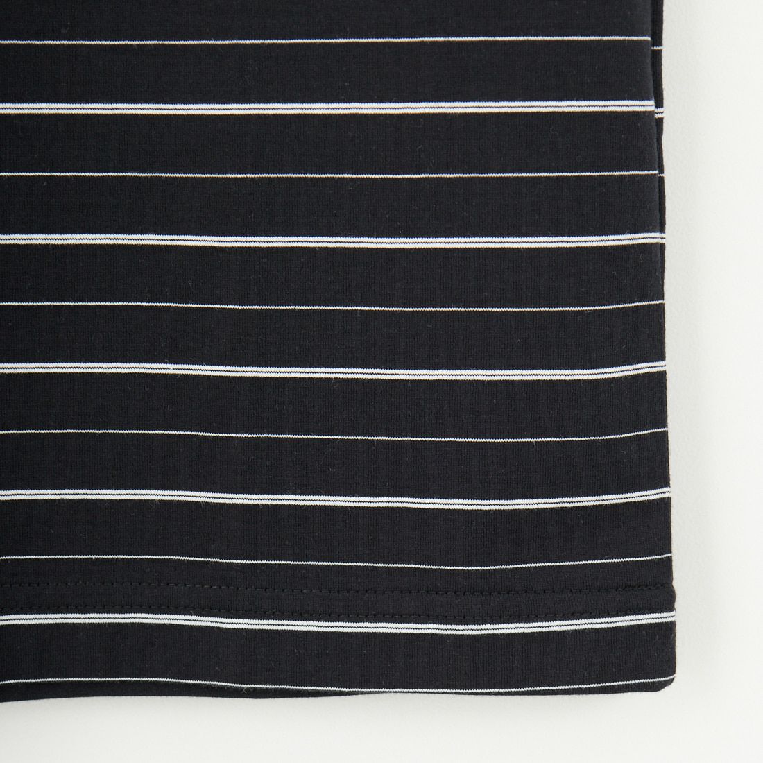 STILL BY HAND [スティルバイハンド] 天竺クルーネックボーダーTシャツ [CS01251WM] BLK/WHT