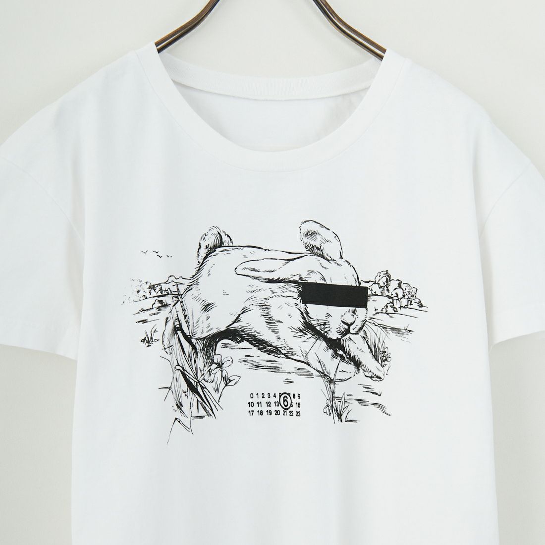 MM6 Maison Margiela [エムエムシックス メゾン マルジェラ] ラビットプリント Tシャツ [S62GD0199-M20108] 100 WHITE