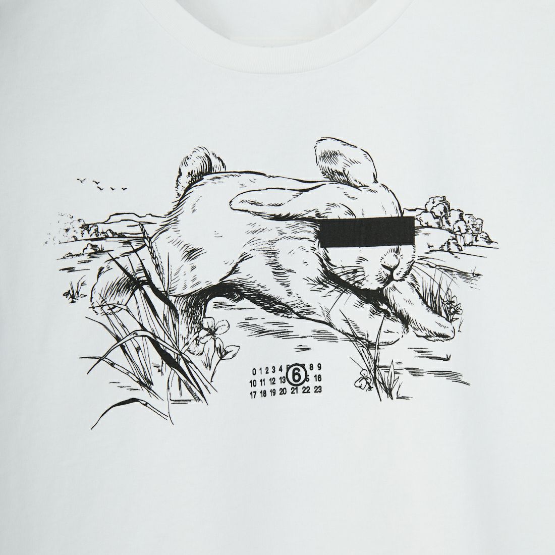 MM6 Maison Margiela [エムエムシックス メゾン マルジェラ] ラビットプリント Tシャツ [S62GD0199-M20108] 100 WHITE