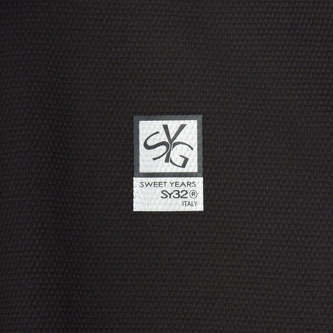 SY32 GOLF [エスワイサーティトゥ ゴルフ] バブルジャガードモックネックTシャツ [SYG-25S026] BLACK