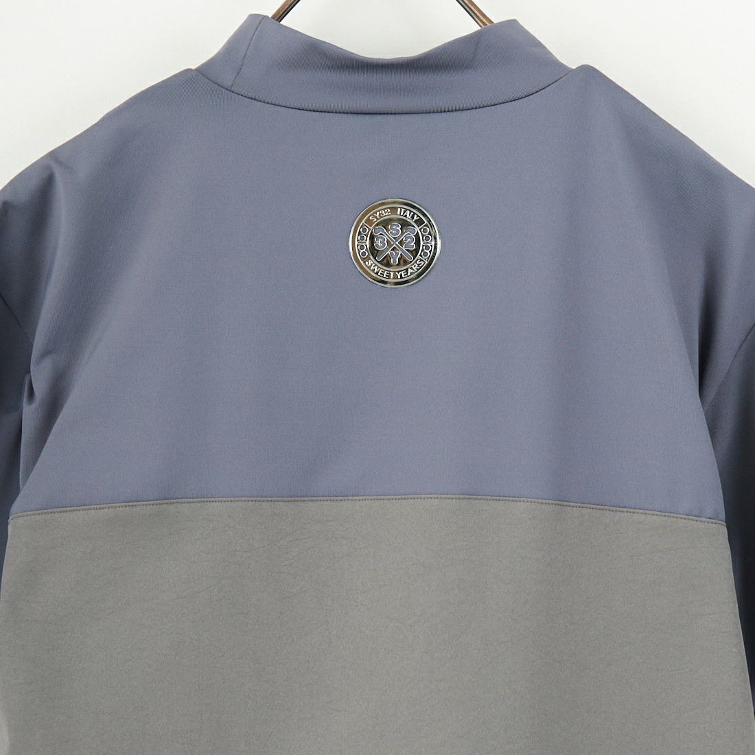 SY32 GOLF [エスワイサーティトゥ ゴルフ] ウーブンコンビネーション モックネックTシャツ [SYG-25S031] CHARCOAL