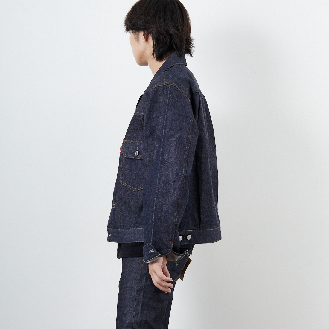 LEVIS Vintage Clothing [リーバイス ヴィンテージ クロージング] 1953モデル TYPE 2 トラッカージャケット [70507-00] 66 RIGID &&モデル身長：179cm 着用サイズ：L&&
