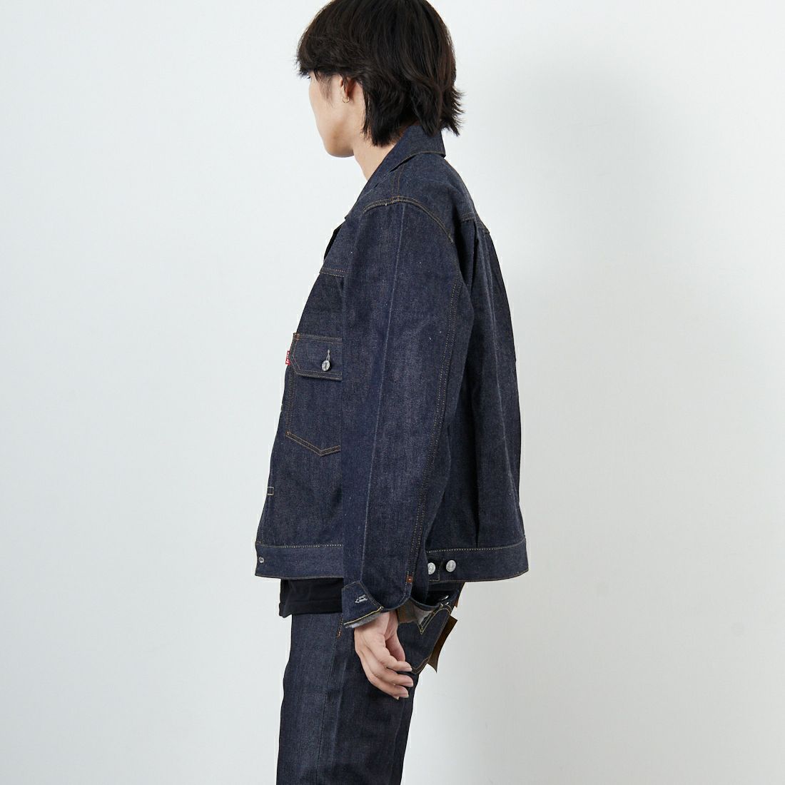 LEVIS Vintage Clothing [リーバイス ヴィンテージ クロージング] 1953モデル TYPE 2 トラッカージャケット [70507-00] 66 RIGID &&モデル身長：179cm 着用サイズ：L&&