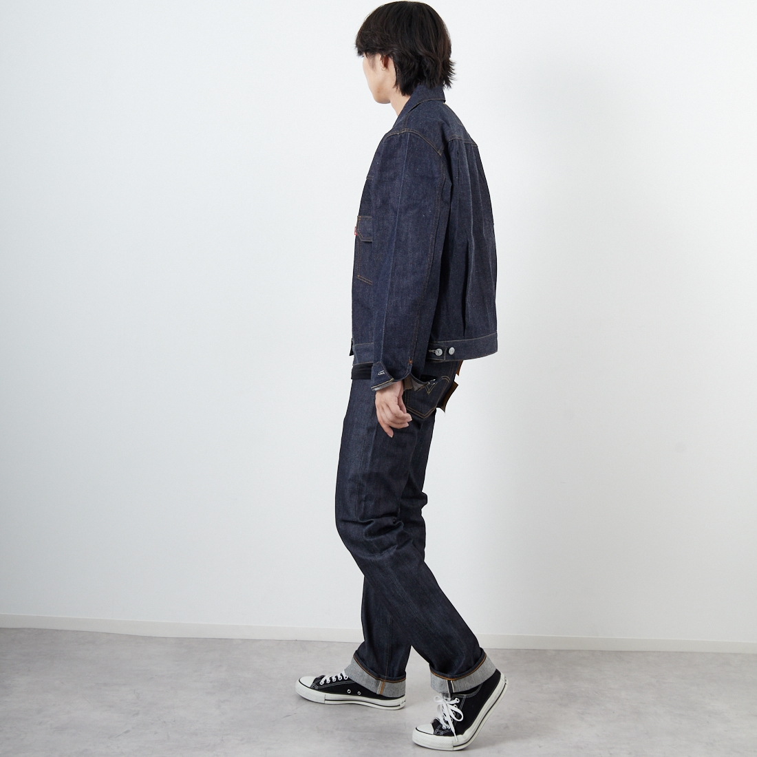 LEVIS Vintage Clothing [リーバイス ヴィンテージ クロージング] 1953モデル TYPE 2 トラッカージャケット [70507-00] 66 RIGID &&モデル身長：179cm 着用サイズ：L&&