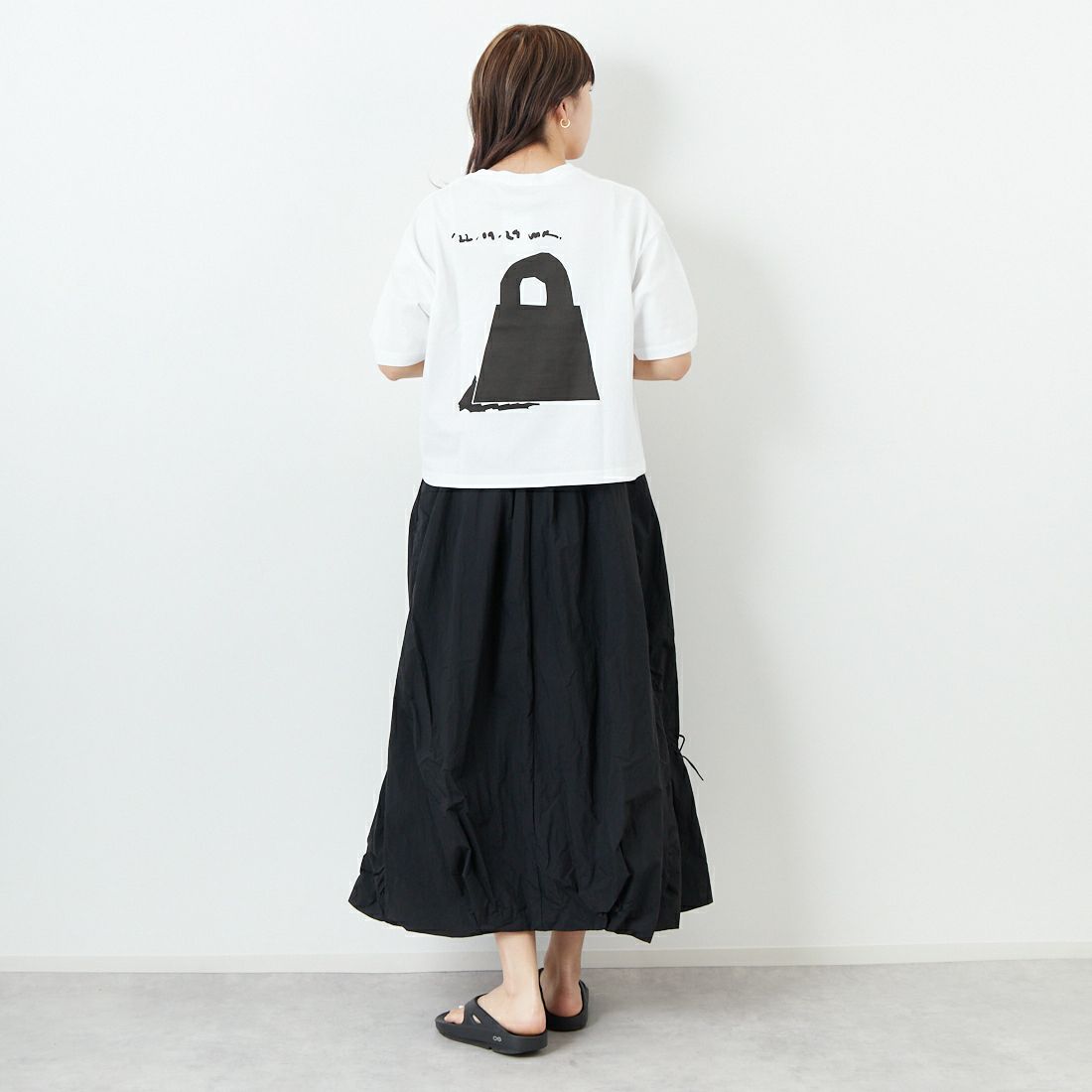 manipuri [マニプリ] 半袖Tシャツ [0151423007] 10 WHITE &&モデル身長：167cm 着用サイズ：S&&