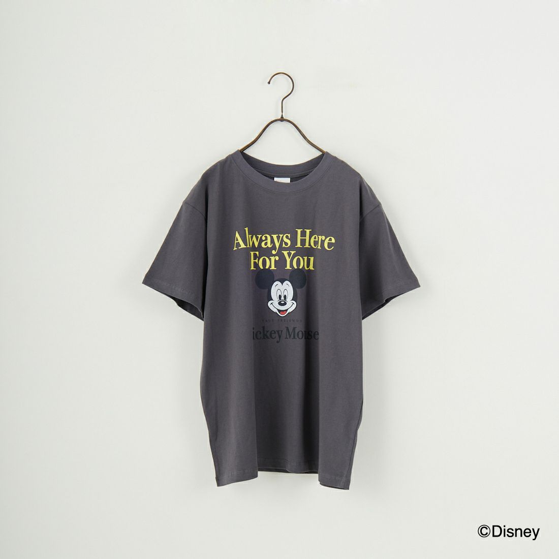 +81 BRANCA [ハチイチブランカ] MICKEY MOUSE/半袖Tシャツ [81B-25SS-CS14-A] CHARCOAL