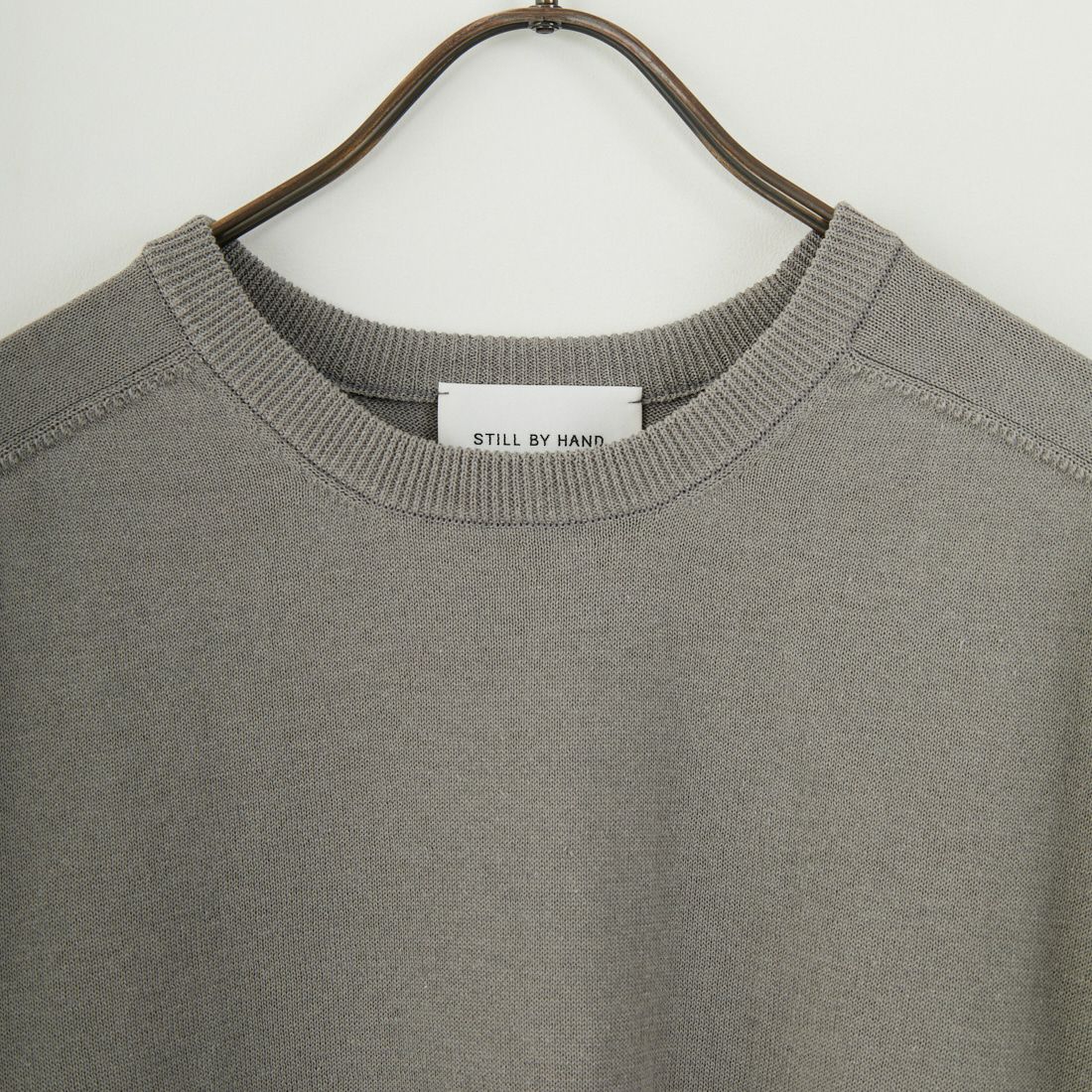 STILL BY HAND [スティルバイハンド] ハーフスリーブ ニットTシャツ [KN02251] GREIGE