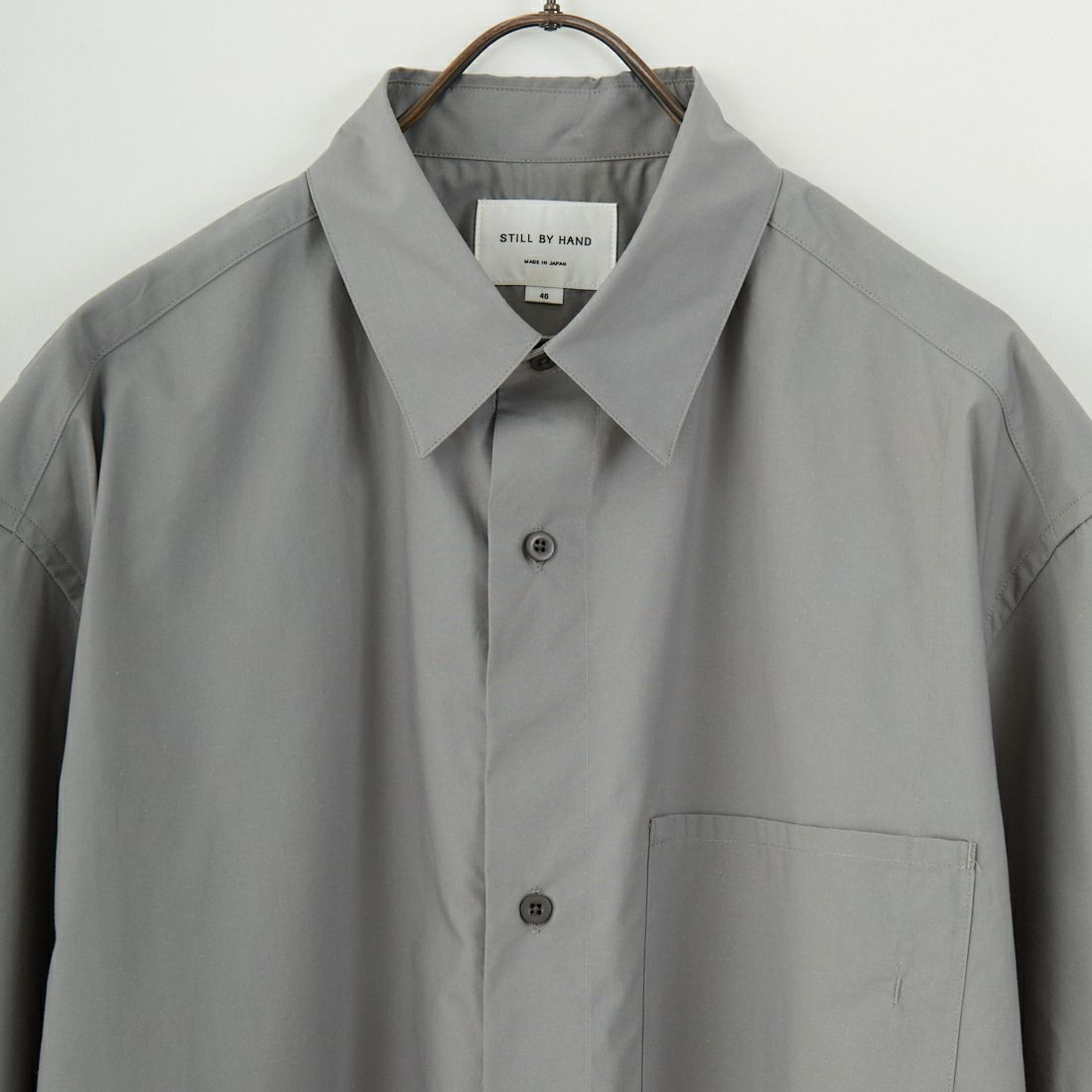 STILL BY HAND [スティルバイハンド] シルクミックスシャツ [SH01251] BLUE GREY
