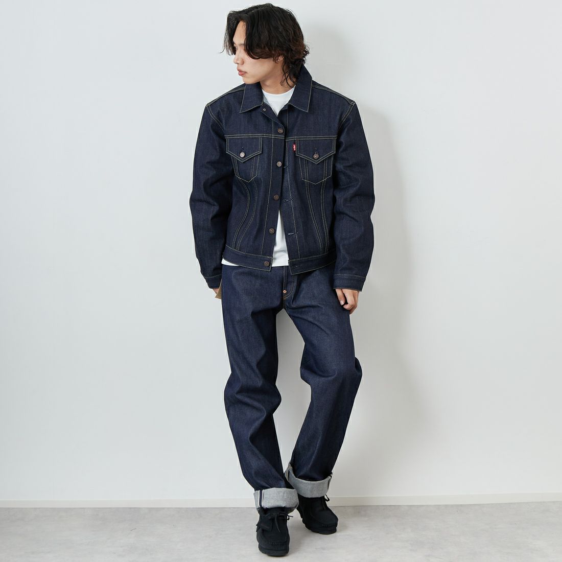 LEVIS Vintage Clohing [リーバイス ヴィンテージ クロージング] 1933MODEL オーガニック リジット ジーンズ [33501-00] 49 1933 50 &&モデル身長：179cm 着用サイズ：34&&
