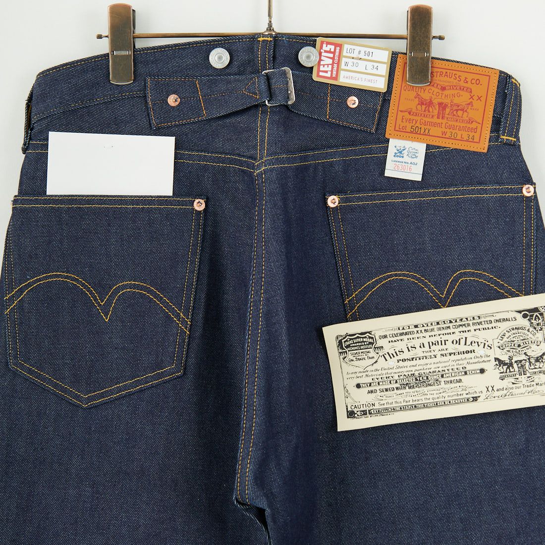 LEVIS Vintage Clohing [リーバイス ヴィンテージ クロージング] 1933MODEL オーガニック リジット ジーンズ [33501-00] 49 1933 50