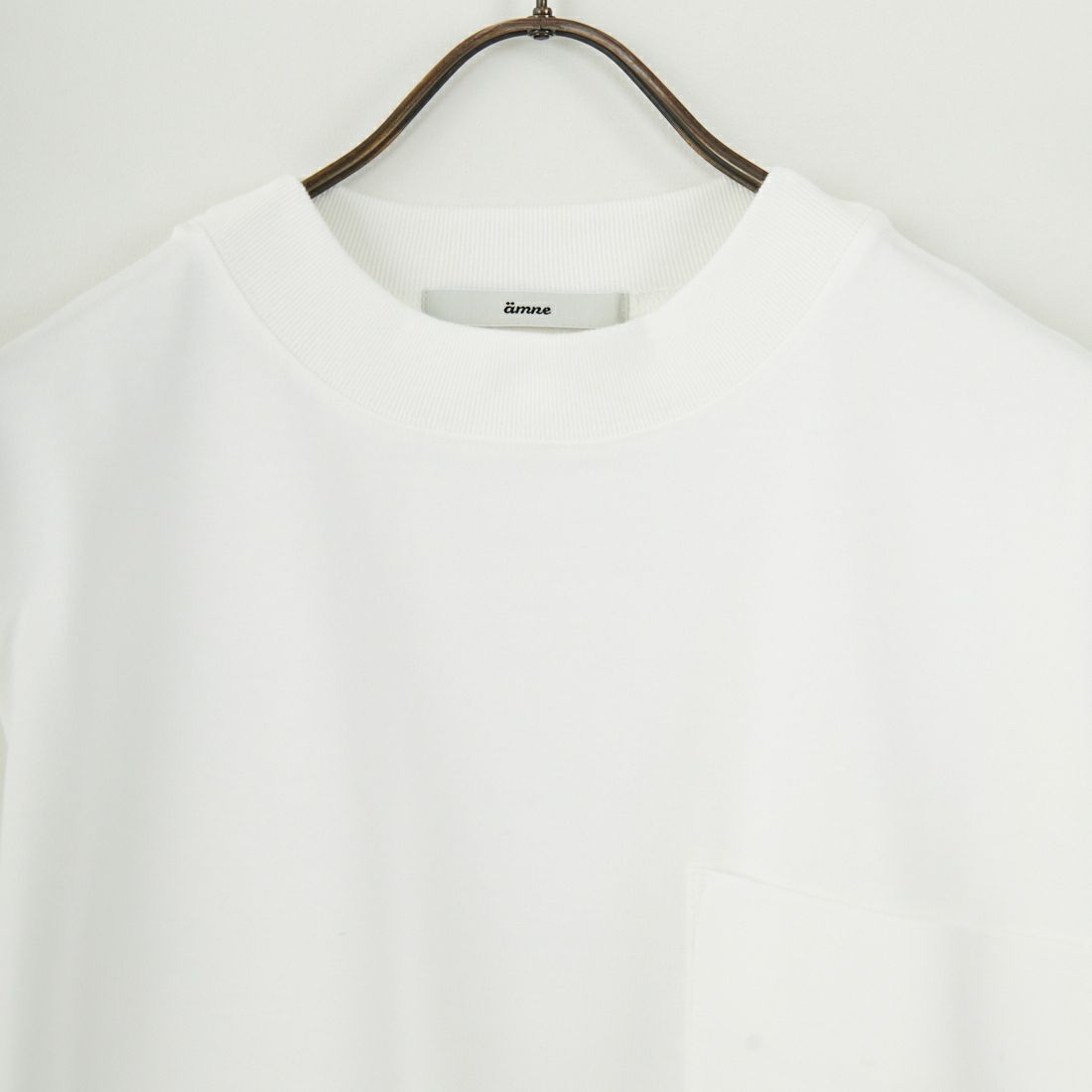 amne [アンヌ] ヘビープレーティング ポケットTシャツ [AMN-CS-076] WHITE