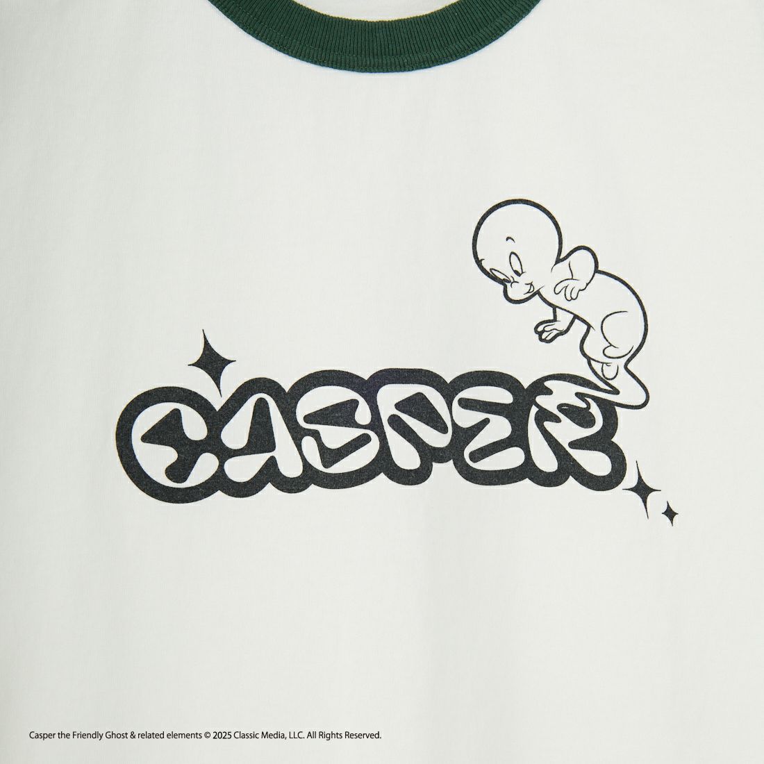 BALMYDAY'S [バルミーデイズ] CASPER リンガーTシャツ [BAL-25SS-CS11] OFF/GREEN