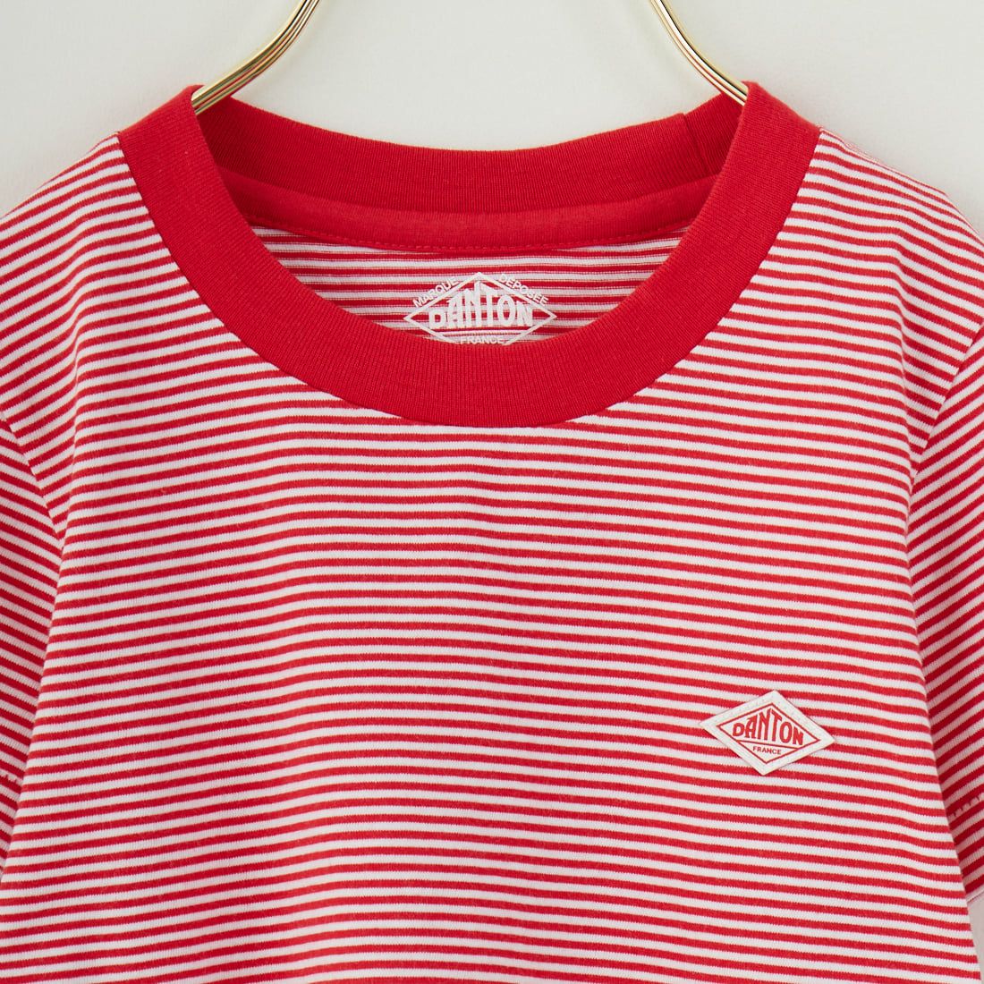 DANTON [ダントン] キッズクルーネックボーダーTシャツ [DT-C0206CVT] RED/WHITE
