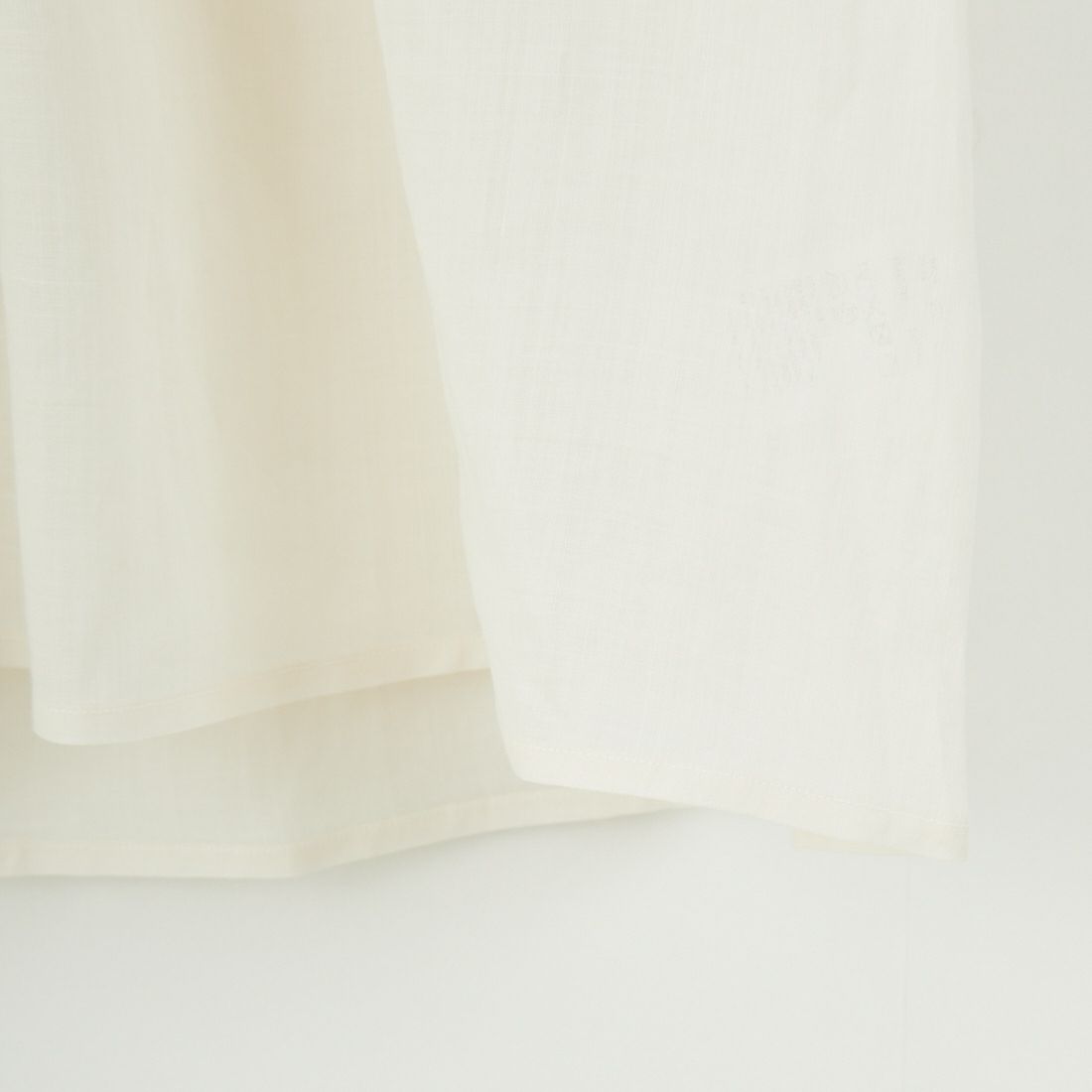 le glazik [ルグラジック] ラミーギャザーショートスリーブシャツ [LG-B0381RAT] IVORY