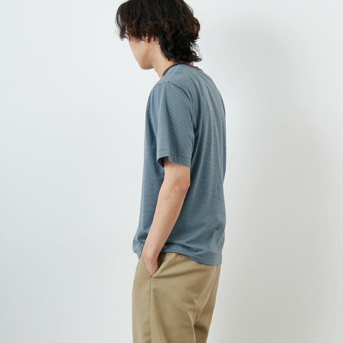 DANTON [ダントン] ボーダーインナーTシャツ [DT-C0196CVT] NAVY/BEIGE