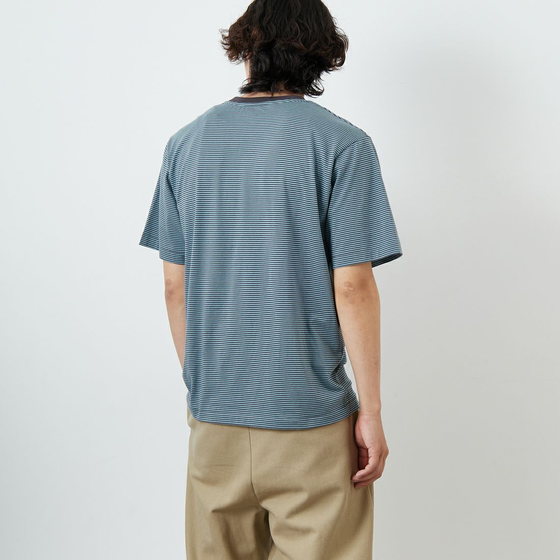 DANTON [ダントン] ボーダーインナーTシャツ [DT-C0196CVT] NAVY/BEIGE