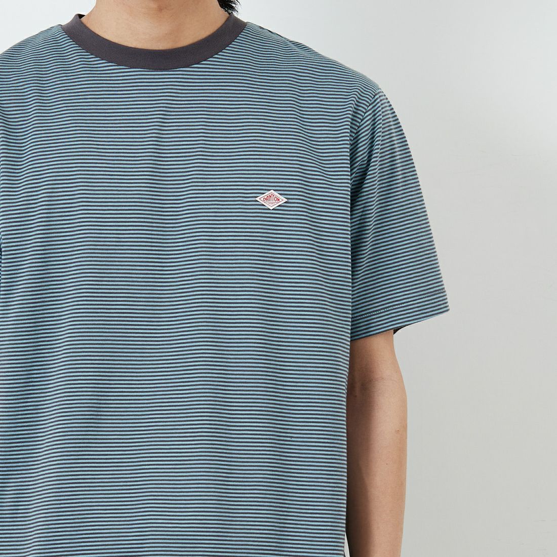 DANTON [ダントン] ボーダーインナーTシャツ [DT-C0196CVT] SAX/CHARCO