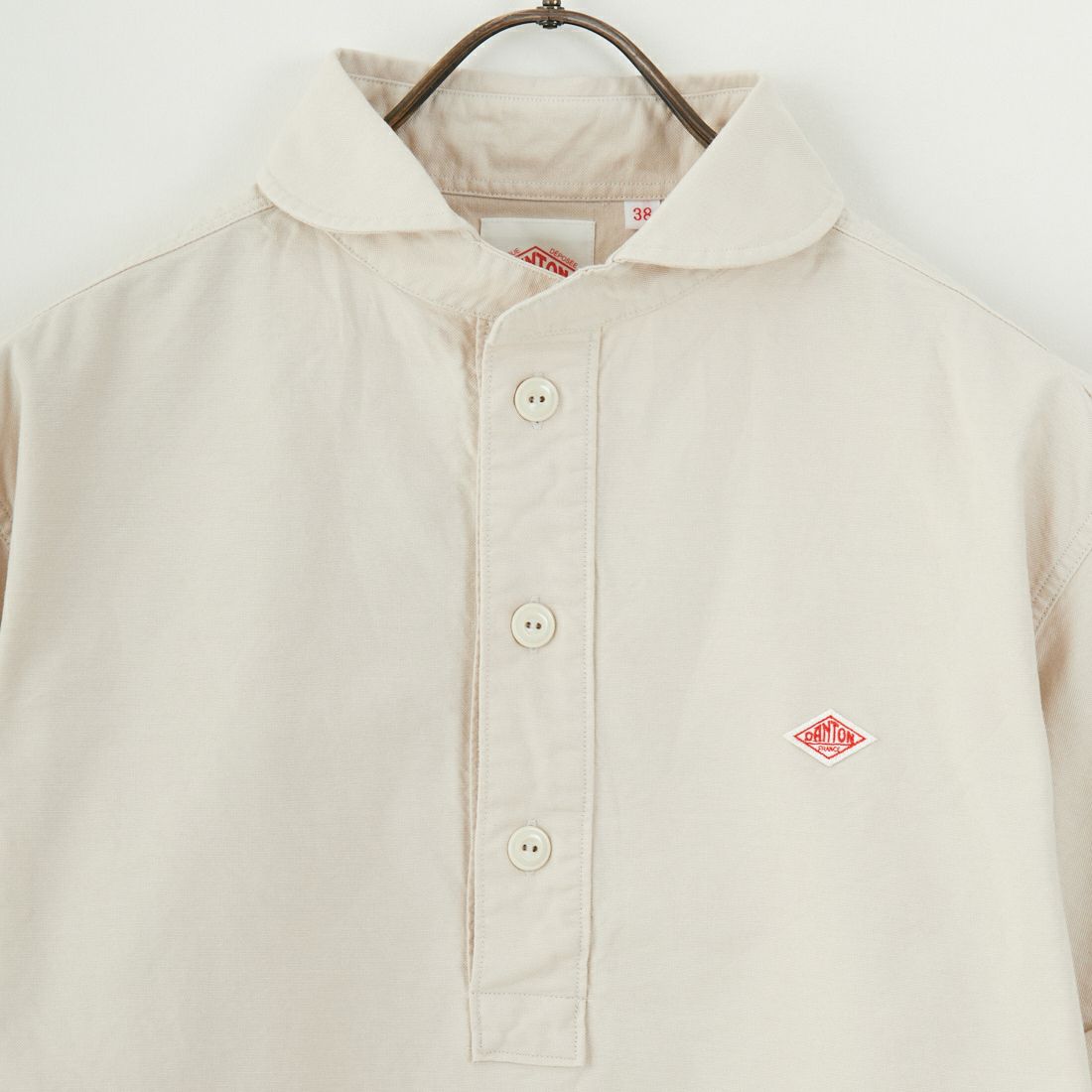 DANTON [ダントン] ラウンドカラー プルオーバーシャツ [DT-B0284SOX] OYSTER