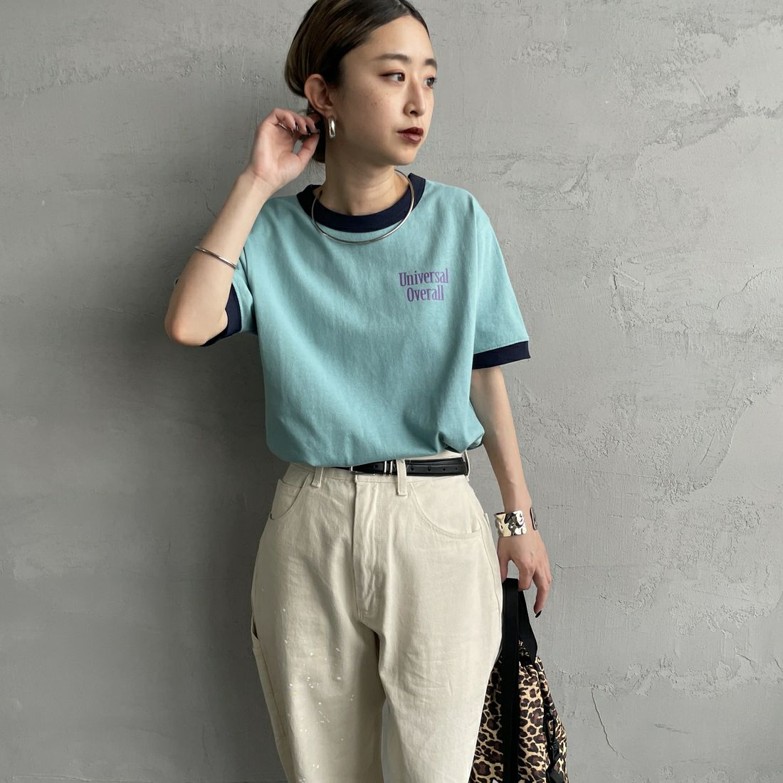 T.BLUE/NVY&&モデル身長：150cm 着用サイズ：F&&