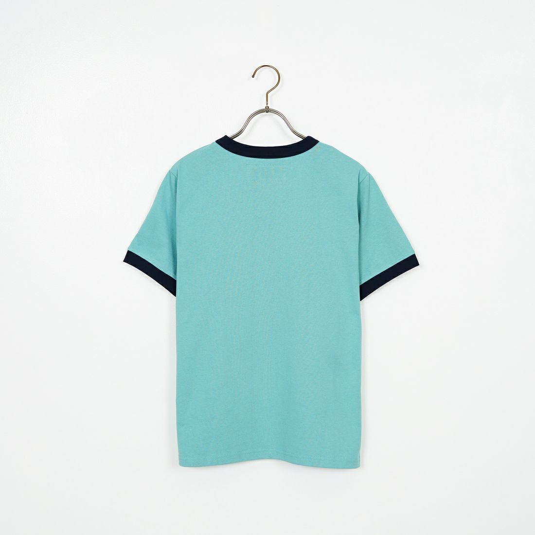 UNIVERSAL OVERALL [ユニバーサルオーバーオール] 別注 ロゴプリント リンガーTシャツ [U2513209IN-JF] T.BLUE/NVY