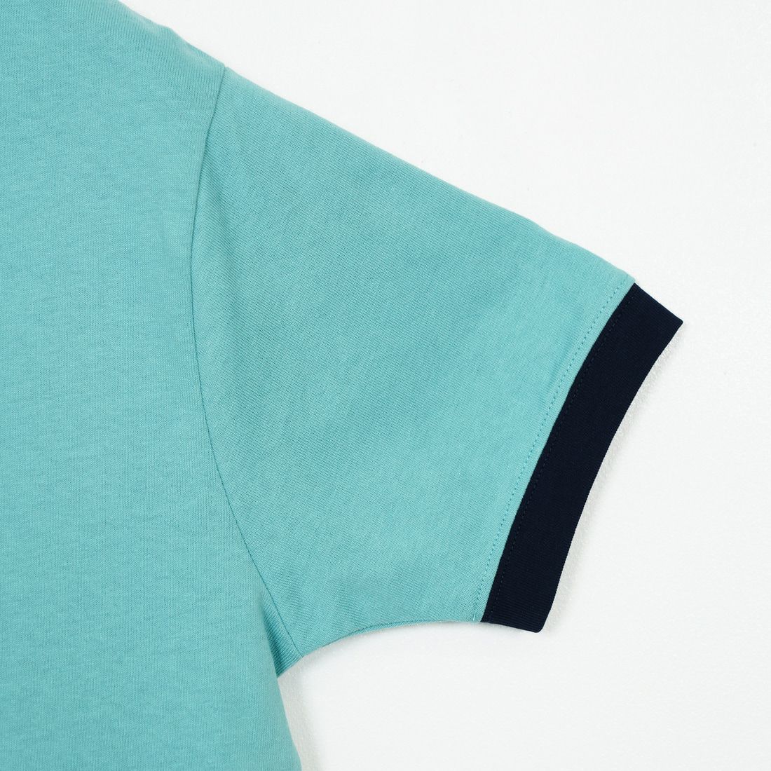 UNIVERSAL OVERALL [ユニバーサルオーバーオール] 別注 ロゴプリント リンガーTシャツ [U2513209IN-JF] T.BLUE/NVY