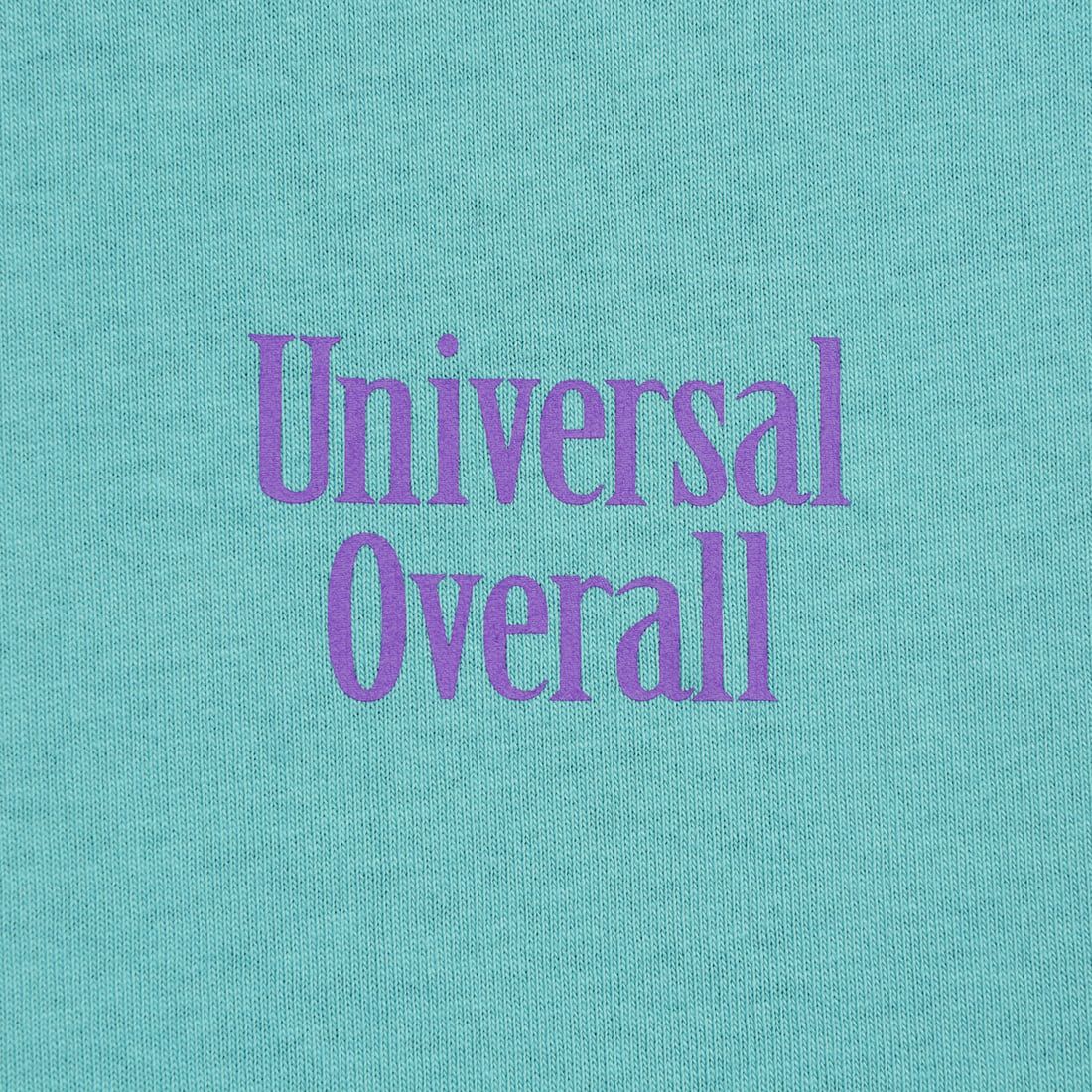 UNIVERSAL OVERALL [ユニバーサルオーバーオール] 別注 ロゴプリント リンガーTシャツ [U2513209IN-JF] T.BLUE/NVY