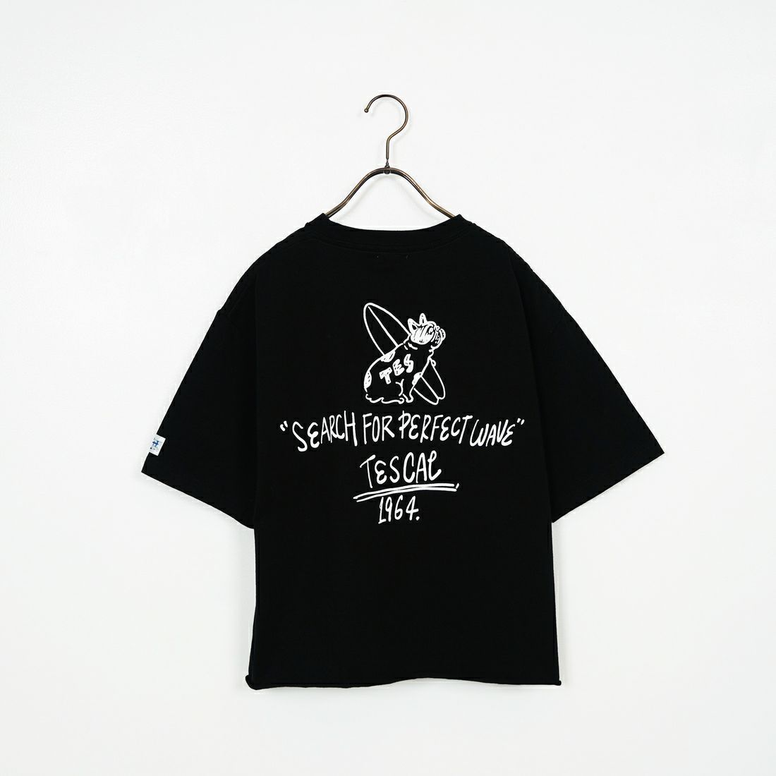 The Endless Summer [エンドレスサマー] 別注 手書き風ロゴ BUHIバックプリント カットオフTシャツ [FH-25574508-JF] BLACK