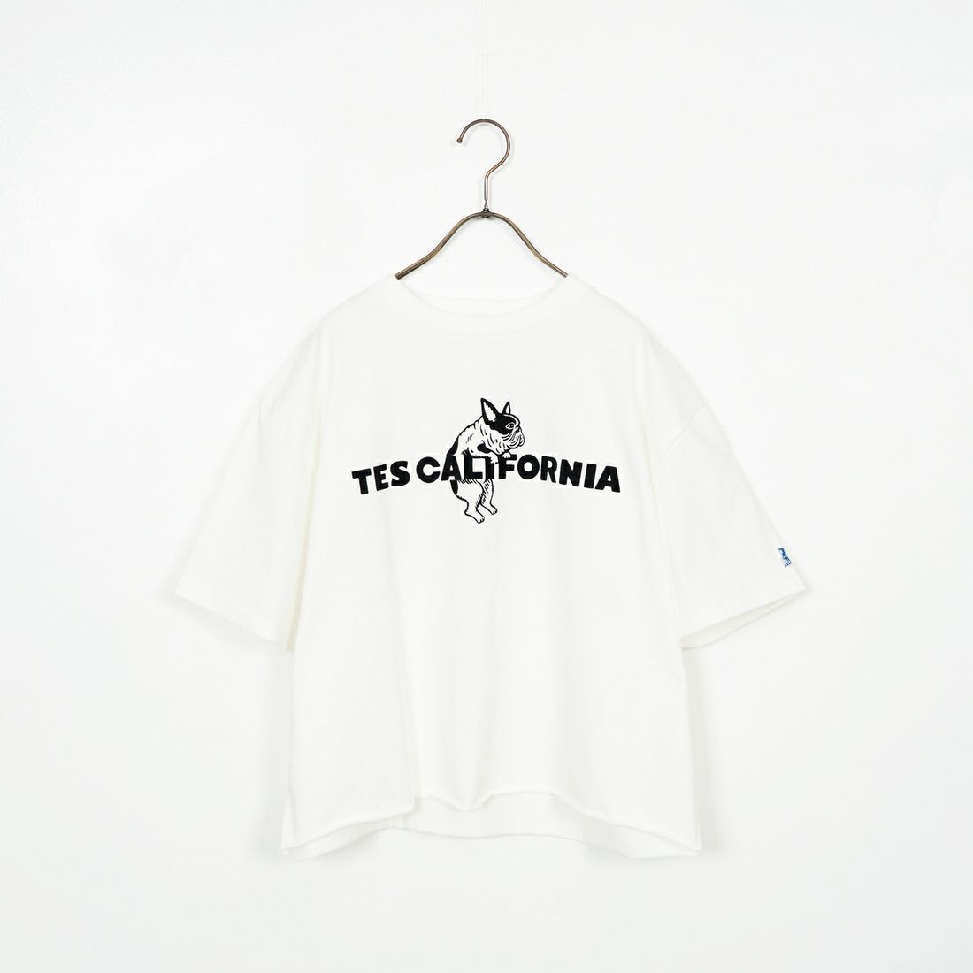 The Endless Summer [エンドレスサマー] 別注 TES CALフロッキーロゴプリント カットオフTシャツ [FH-25574509-JF] WHITE