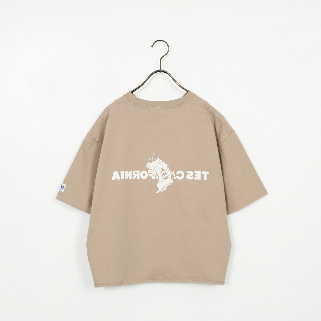 The Endless Summer [エンドレスサマー] 別注 TES CALフロッキーロゴプリント カットオフTシャツ [FH-25574509-JF] BEIGE