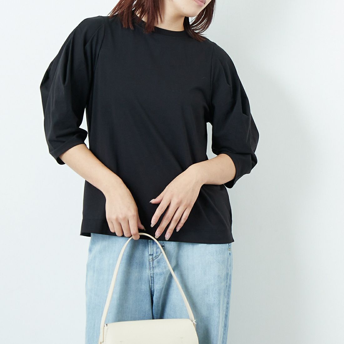 801 ﾌﾞﾗｯｸ&&モデル身長：167cm 着用サイズ：F&&