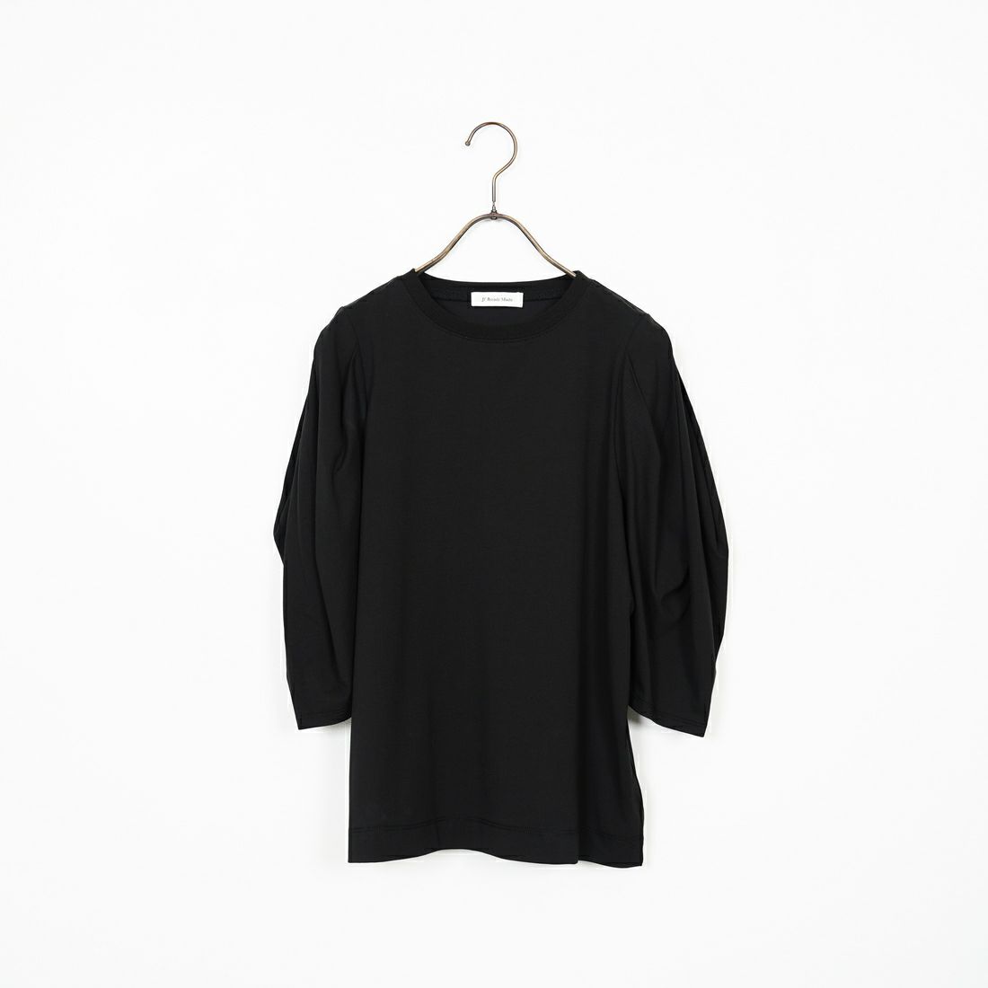 Jf Ready Made [ジェイエフレディメイド] 袖タックデザイン シルケットTシャツ [3112102] 801 ﾌﾞﾗｯｸ