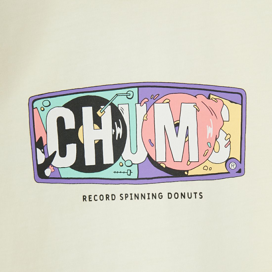 CHUMS [チャムス] レコード&ドーナツTシャツ [CH11-2530] W001 WHITE