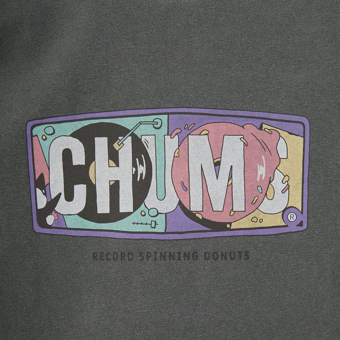 CHUMS [チャムス] レコード&ドーナツTシャツ [CH11-2530] K001 BLACK