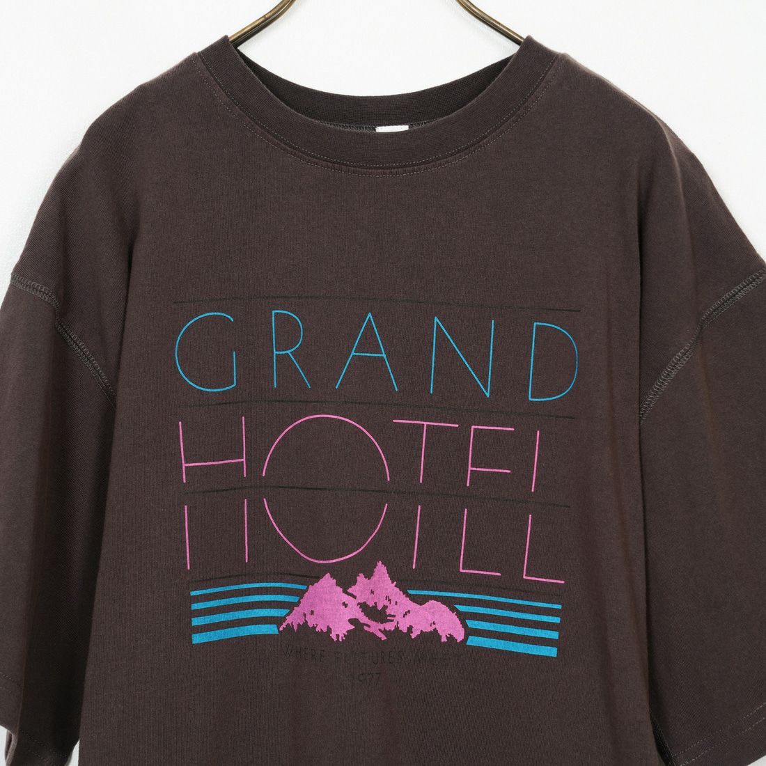 Quand [クアンド] 16OE天竺 ワンウォッシュプリントTシャツ [3112703] 802 CHARCO